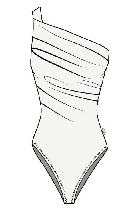 Shan Intemporel Elegant Asymmetrical One-Piece